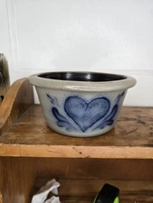ROwe Pottery Works HEART BOWL 7×3 1992 