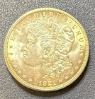1921-D Morgan Silver Dollar Choice BU. Hard to find in this condition. Free ship