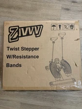 NEW~ZIVVY TWIST STEPPER MACHINE WITH RESISTANCE BANDS & COUNT TIMER~300lbs. MAX