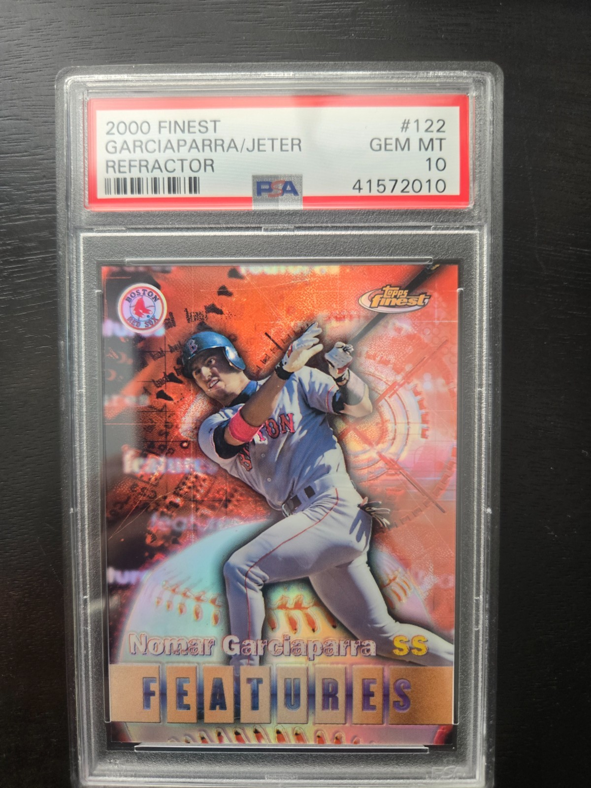 2000 Finest Refractor Derek Jeter Nomar Garciaparra PSA 10 Gem Mint #122