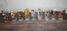 Lot Of 9 1970’s Pepsi Collectors Series Glasses Looney Toons DC COMICS READ!