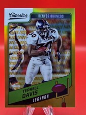 Terrell Davis 2021 Panini Classics - Premium Ed. Timeless Tributes Gold #'d /60