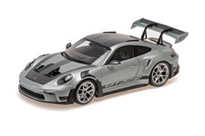 Minichamps 2023 Porsche 911 992 GT3 RS Silver w/ Weissach Package Silver 1:18
