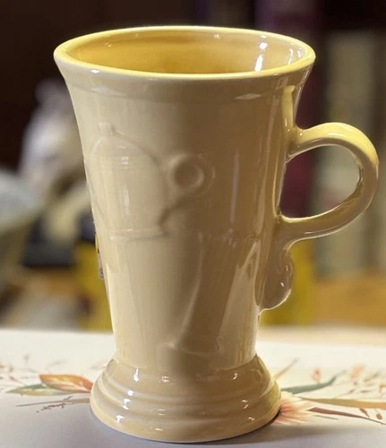 Fiesta Ware Pedestal Mug Yellow Tea Latte Cappuccino Coffee Retired