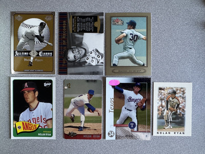 7 Card Nolan Ryan Lot Regular Issues Inserts No Duplicates HOF