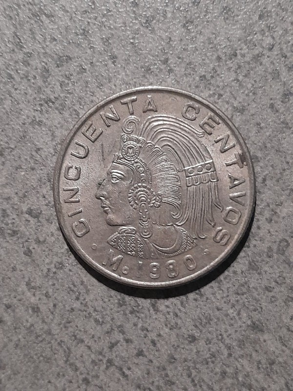 World Foreign Coins* MEXICO * 50 centavos 1980 * Lot Au23 *