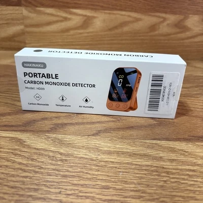 HPM Portable Carbon Monoxide Detectors [3-in-1] HD09 Dark Gray New