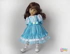 Blue checkered dress Little Darling D.Effner 13" doll, suitable for Paola Reina