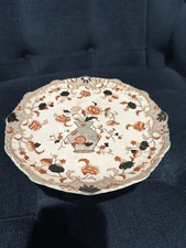Antique Minton’s Poonah Cake Pedestal Dish England Ca1850 Very Good Cond BUY NOW