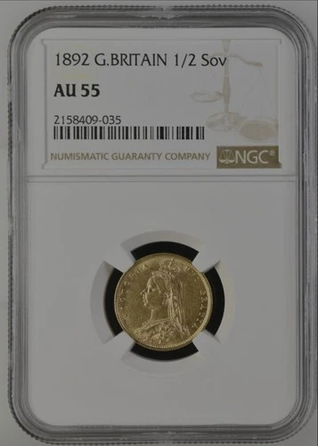 1892 Victoria Gold Half Sovereign — photo from the most recent tracked eBay sale