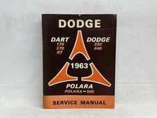 1963 Dodge 330 440 Polara 500 Dart 170 270 Gt Original Shop Service Manual