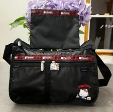 Lesportsac Sanrio Hello Kitty Deluxe EVERYDAY Shoulder BAG Messenger  Kitty LARG