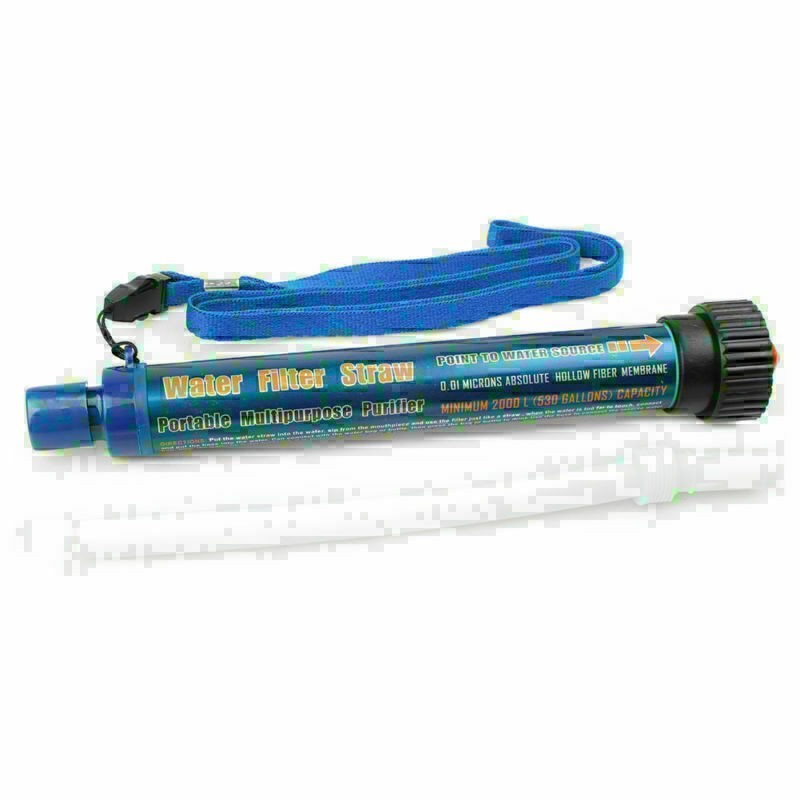 200ml Purifier Water Filter Straw Gear Camping Emergency Life Survival Portable