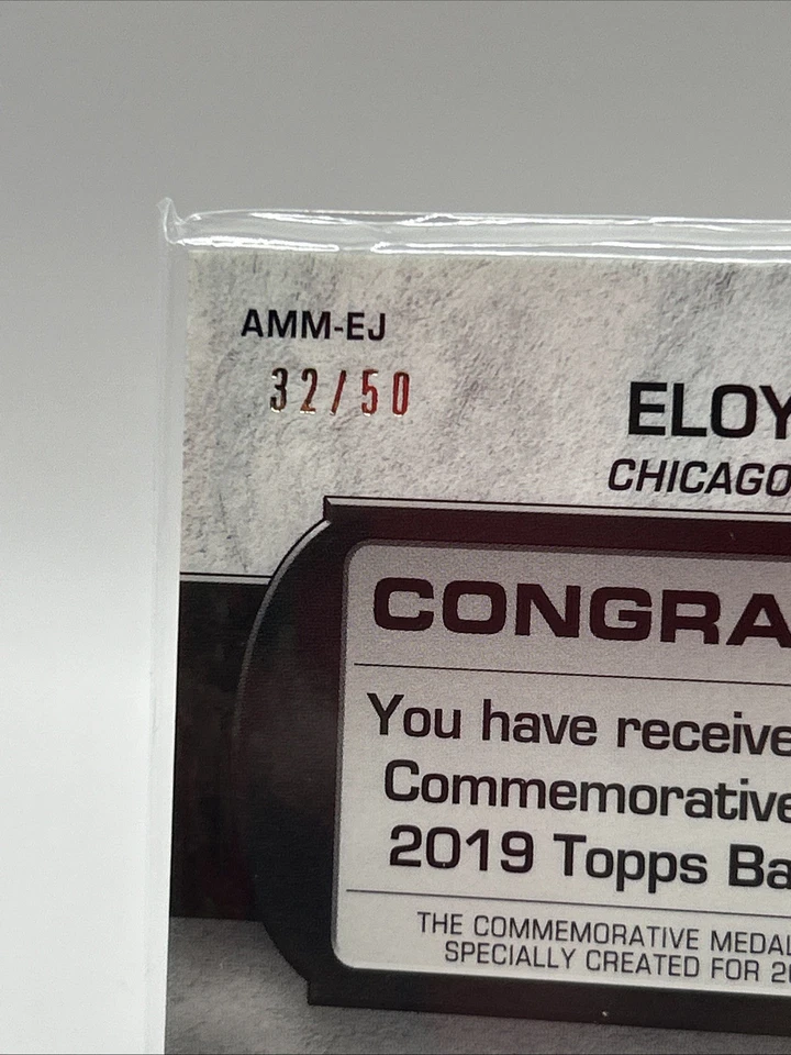 2019 Topps Update Eloy Jimenez 150 Anniversary Gold Medallion /50 RC - Image 3 of 3