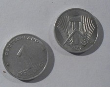 M&uuml;nze DDR 1 Pfenig- Pr&auml;gedatum 1952 -Aluminium -gebraucht + original Umlaufm&uuml;nze