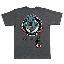 Santa Cruz Skateboards Shirt Roskopp Screaming Target Dark Heather