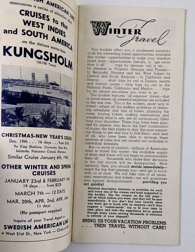 1941-42 Portland Maine Tourist Co Cruises Tours Rates Info VTG Travel Booklet - Picture 2 of 5