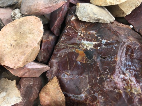 Big Lot Jasper Flint Shards Many Colors & Sizes 20 Pounds Biggest Piece is 5" - Picture 3 of 7