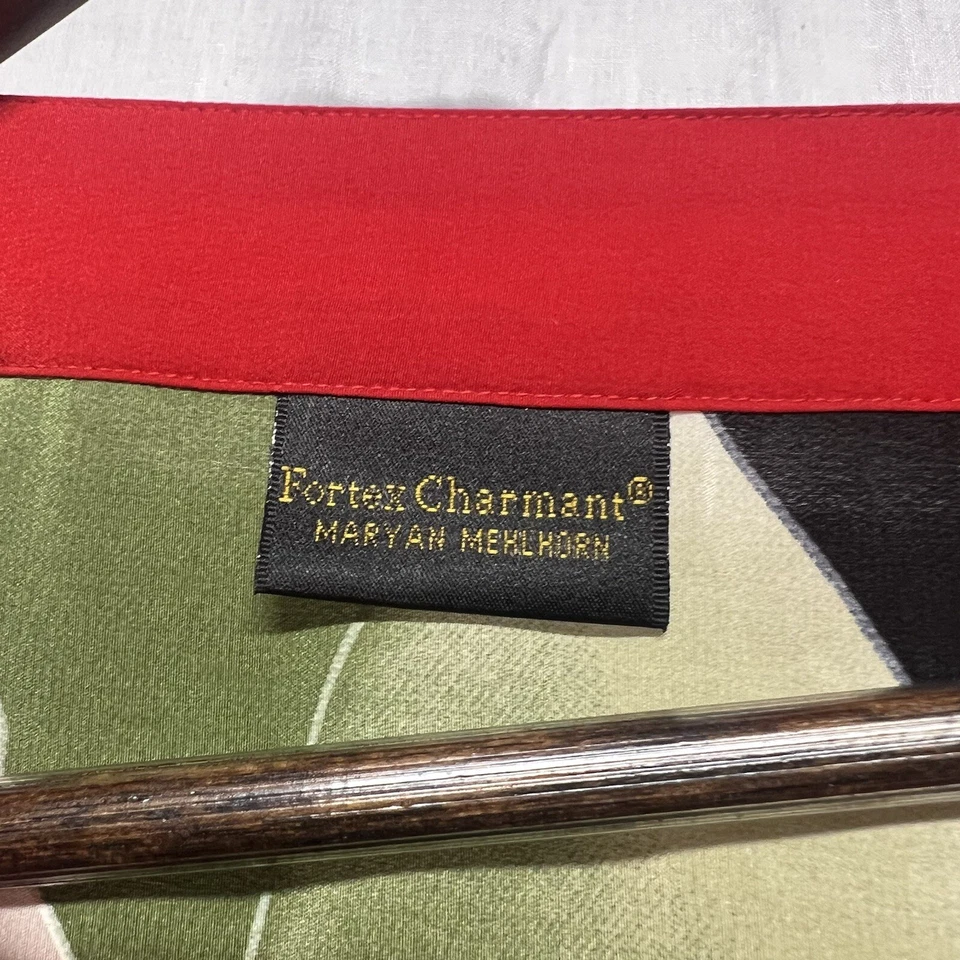 Traje de baño vintage Maryan Mehlhorn 100 % seda talla 12 negro floral playero Foto 4 de 4