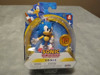 Sonic The Hedgehog,   Sonic   30th Anniversary Figure 2.5'' With Ring ~NEW