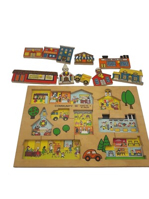 Kinder Holz Puzzle Fisher Price The quaker Oats 1976 Vintage