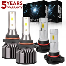 For Jeep Cherokee 2014-2015 4X LED Headlight & Fog Light Bulbs Combo White V25QC