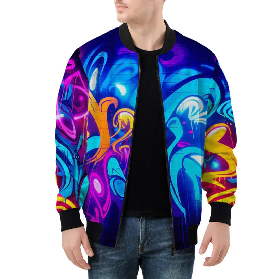Bomber clearance jacket neon