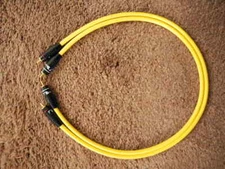 MOGAMI YELLOWJACKET 2' PAIR CABLES, NAKAMICHI RCA'S, HAND CRAFTED "REAL SOUND"