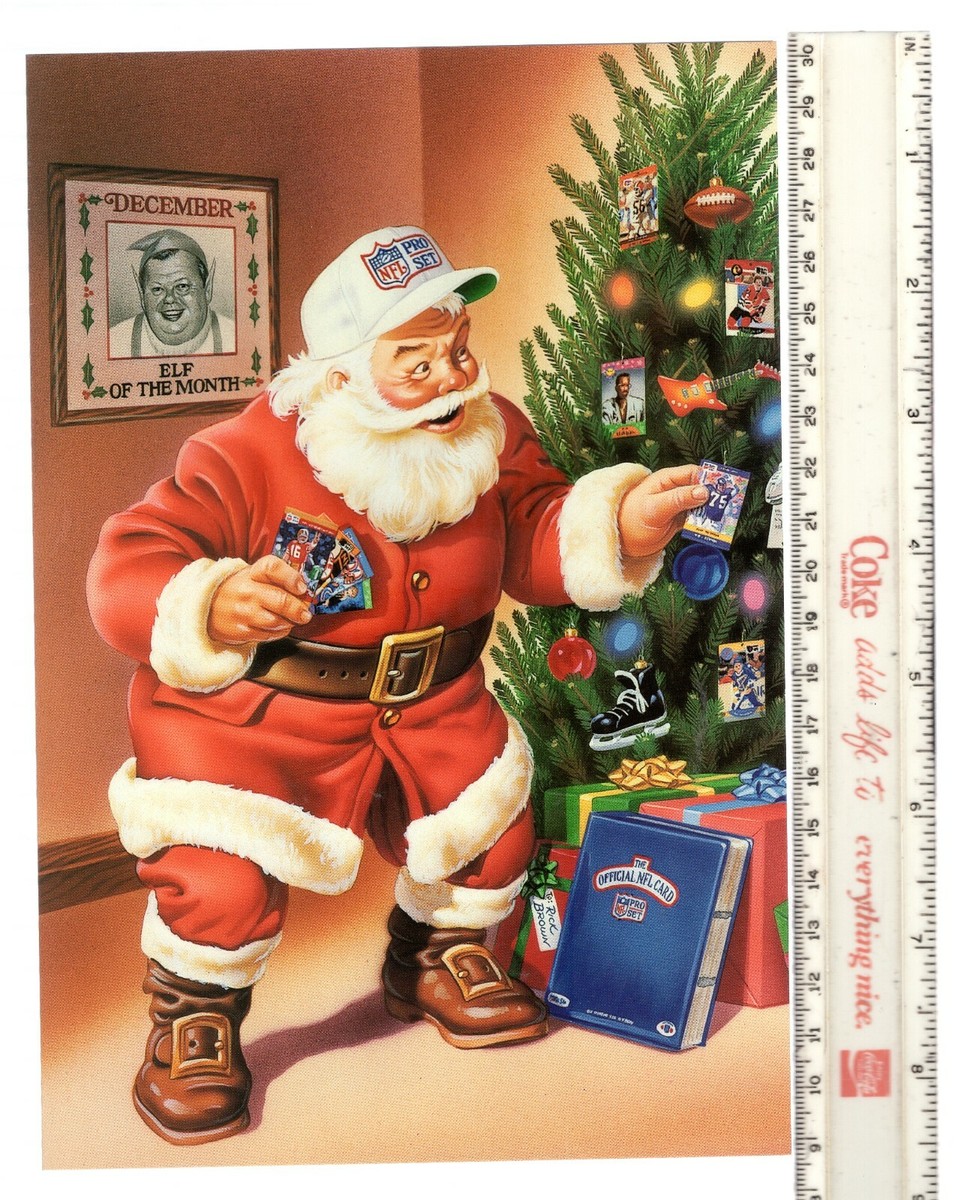 1990 PRO SET JUMBO DEALER PROMO SANTA CLAUS CHRISTMAS CARD - 6