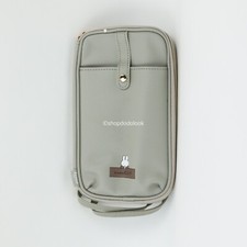 Miffy Phone Bag Wallet With Strap Grayge Faux Leather 9" x 5" Studio Clip