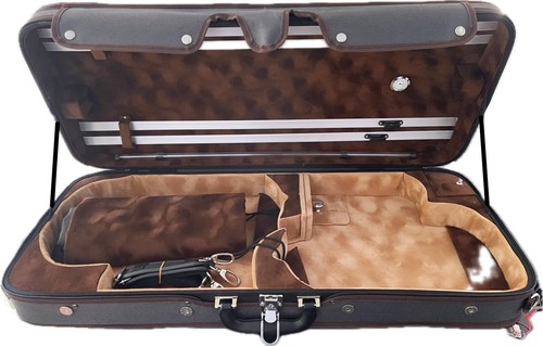 Pro. Wooden Double 4/4 (Violin/Viola) Case - Adjustable VIOLA 15" to 16.5" - Picture 2 of 6