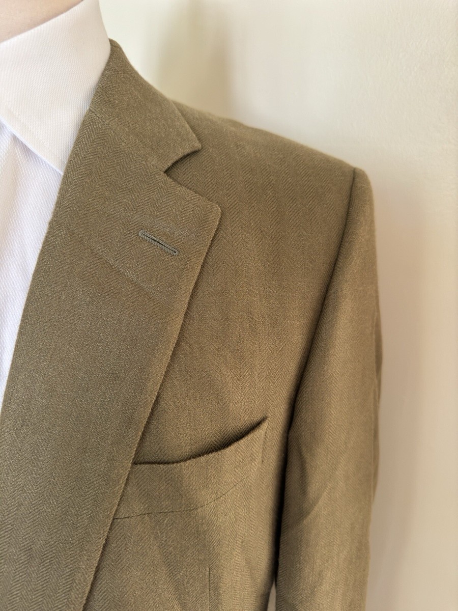 Paul Stuart Silk Wool Blend Fabric Woven in Italy Ticket