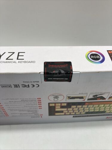 Redragon 60% Wired Mechanical Gaming Keyboard 68 Key RGB Backlight Ryze - Picture 6 of 6