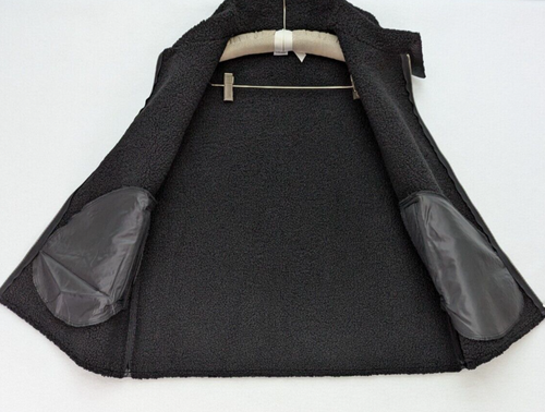 No Boundaries Women's Vest Faux Leather Sherpa Lined Size L-XL Black NEW - Picture 12 of 12
