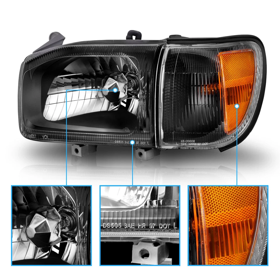 Faros utilitarios Pathfinder 1999-2004 4D + lámparas de señal de esquina negras Foto 4 de 4
