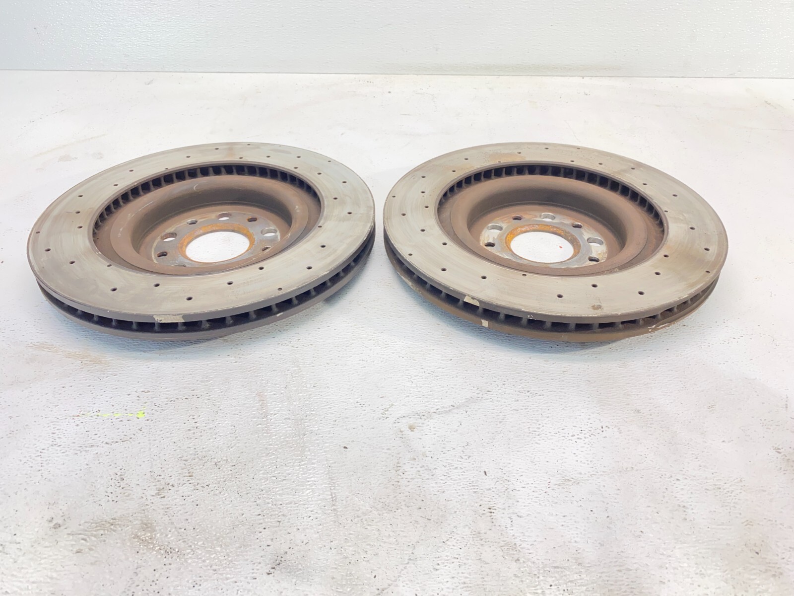 14-21 Maserati Quattro Ghibli Rear Left Right Slotted Brake Disc Rotor Set OEM✅