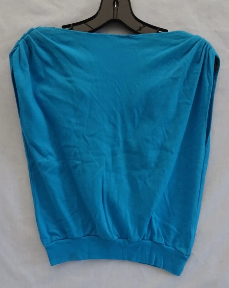 Aviva Sports Mujer Azul Turquesa Activo Capucha Cuello Camiseta Corta M Mediana Foto 2 de 4