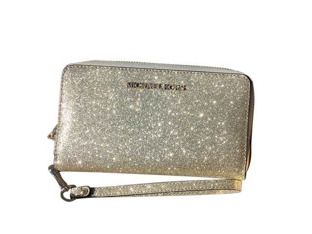 michael kors large glitter smartphone wristlet