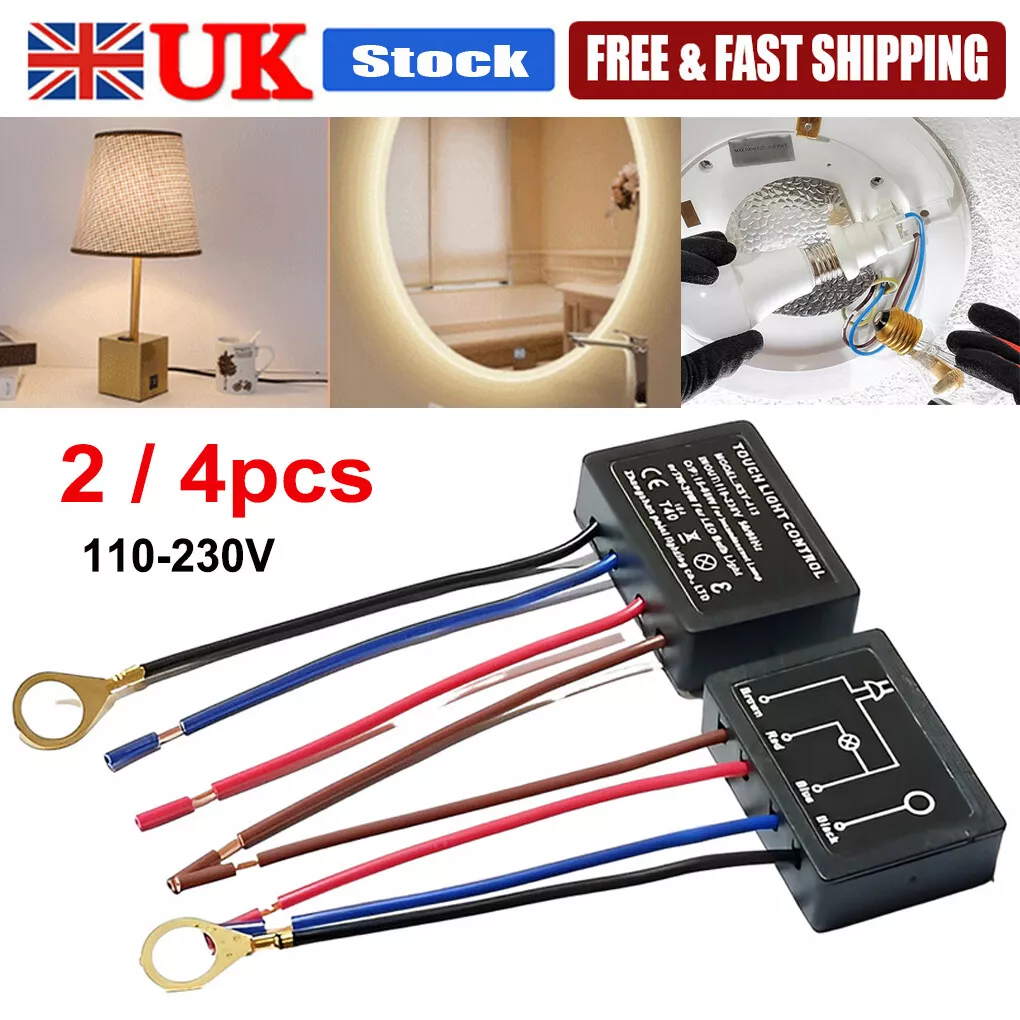2 4pcs Table light On off Touch Control Sensor Module for LED Bulb Lamp Switch