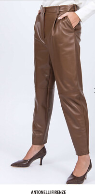 ANTONELLI FIRENZE Women s Lamb Leather Pants size 42 IT NEW WITHOUT TAG