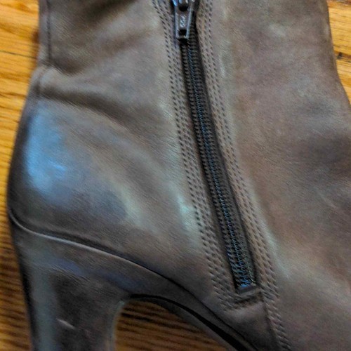 Ecco Brown Leather Side Zip Ankle Boots 39 - Picture 6 of 16