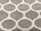 Lee Jofa Geometric Ogee Chenille Upholstery Fabric- Samba / Pewter Ivory 1.50 yd