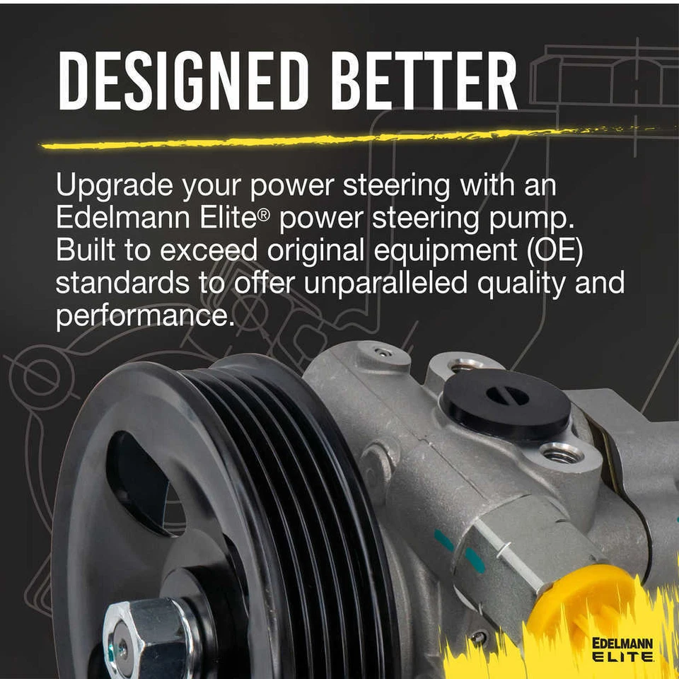 Power Steering Pump-New Edelmann 6158U - Image 3 of 4
