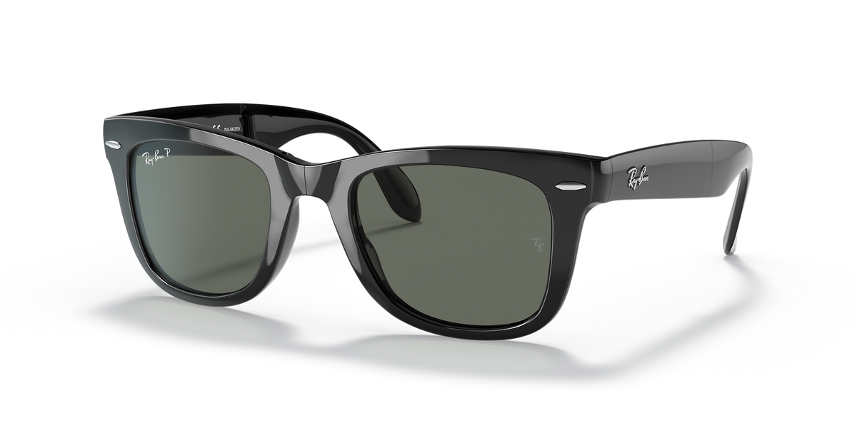 Ray-Ban Wayfarer Folding Classic Green Polarized Sunglasses RB4105