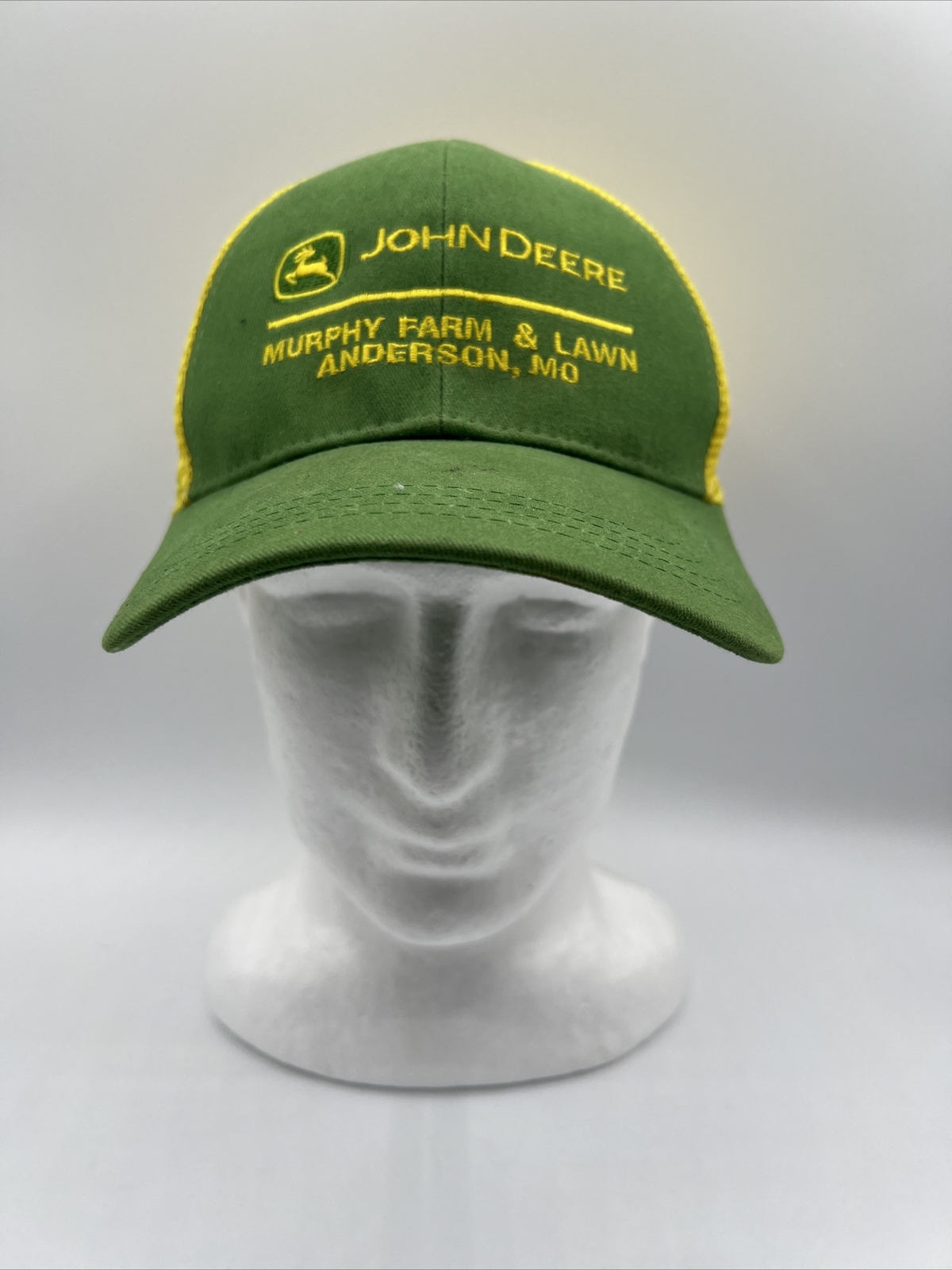 John Deere Adjustable Green And Yellow Hat Cap Farm T… Gem