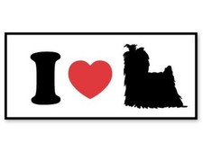 I Heart Yorkie Yorkshire Terrier Car Vinyl Sticker - SELECT SIZE