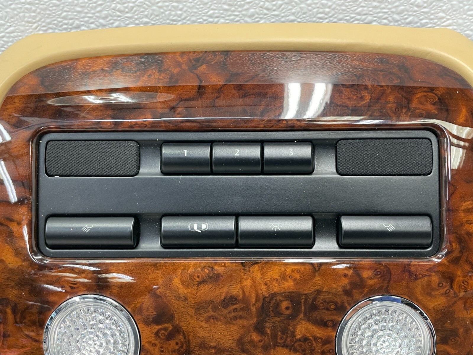 03-07 Bentley Continental GT Overhead Dome Light Lamp Switch Panel Wood 1577 OEM