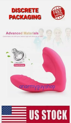 USB Rechargeable Clit Sucking G-spot Vibrator Stimulator Dildo Sex Toy for  Women