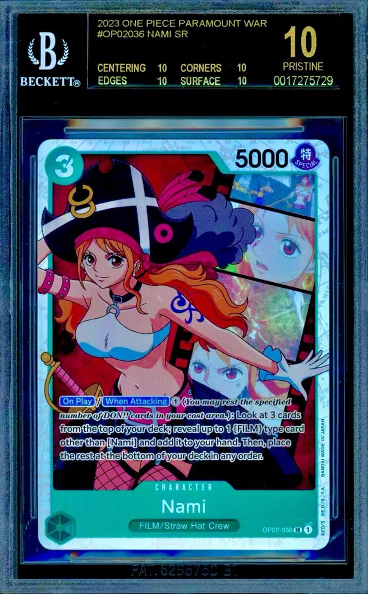 Black Label BGS 10 Nami 2023 One Piece Paramount War English Black Label BGS 10 Nami 2023 One Piece Paramount War English