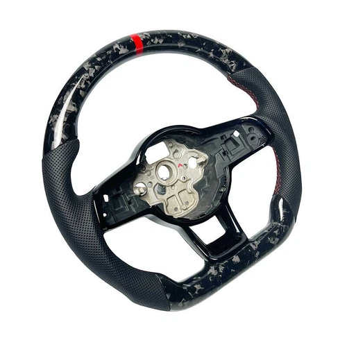 For Volkswagen VW GOLF Golf GTI / R MK7 Real Forged Carbon Fiber Steering Wheel - Picture 3 of 5